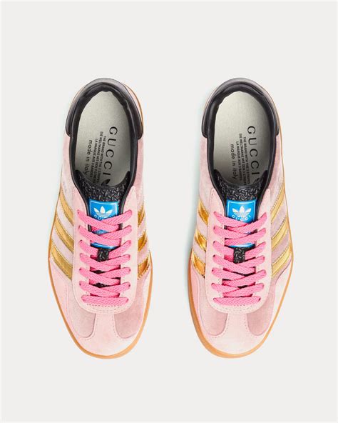 pink gucci adidas|Gucci x gazelle pink velvet.